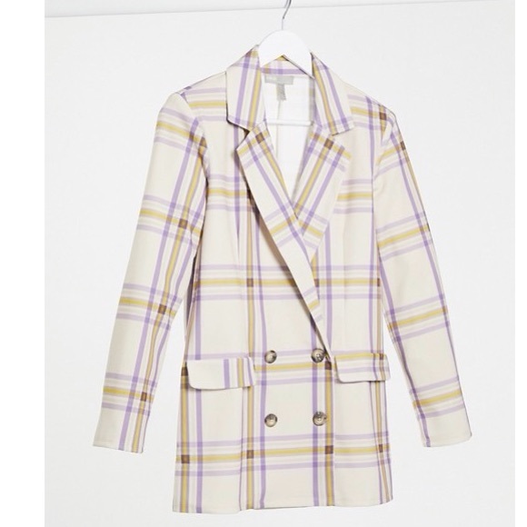 ASOS Jackets & Blazers - nwt //asos jersey dad blazer in large pastel